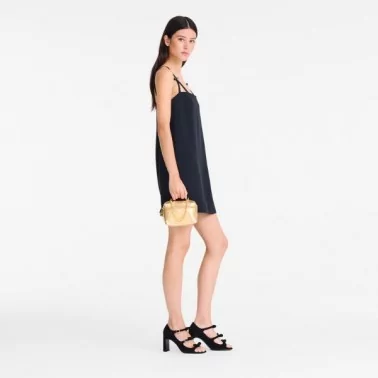 Longchamp - Sac bandoulière doré Pliage Xtra