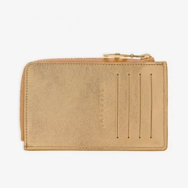 Longchamp - Porte-cartes zippé Le Pliage Xtra doré