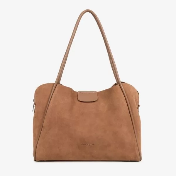 Lancaster - Grand sac cabas épaule daim Suède Ida