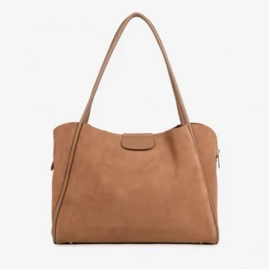 Lancaster - Grand sac cabas épaule daim Suède Ida