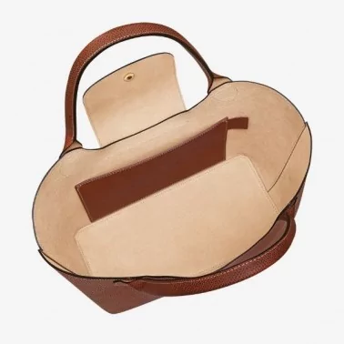 Longchamp - Sac porté épaule Epure L cuir grainé