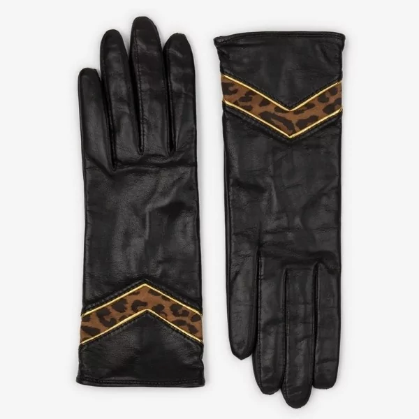 Lancaster - Gants cuir motif léopard taille 7