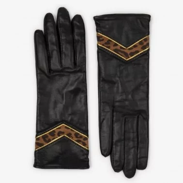 Lancaster - Gants cuir motif léopard taille 7.5