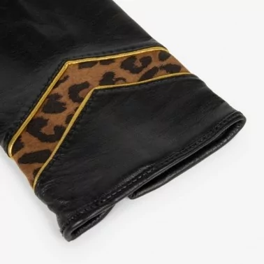 Lancaster - Gants cuir motif léopard taille 8