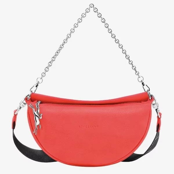 Longchamp - Sac Porté Epaule Smile Fraise