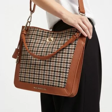 Mac Douglas - Petit sac porté épaule tweed Kentucky Fantasia xs