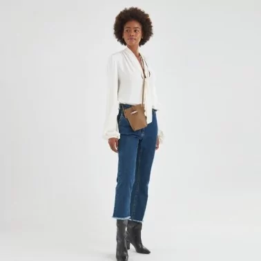 Longchamp - Pochette téléphone avec cordon Le Roseau