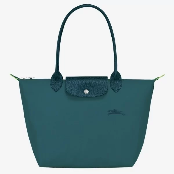 Longchamp - Sac Cabas M porté épaule Le Pliage Green