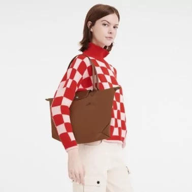 Longchamp - Sac Cabas M porté épaule Le Pliage Green