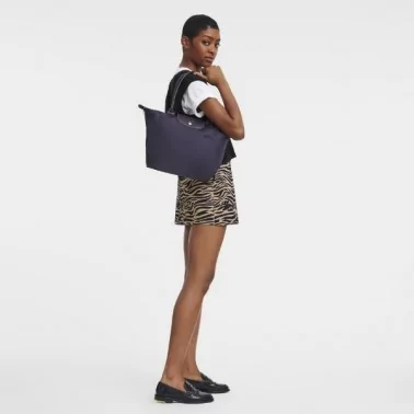 Longchamp - Sac Cabas M porté épaule Le Pliage Green