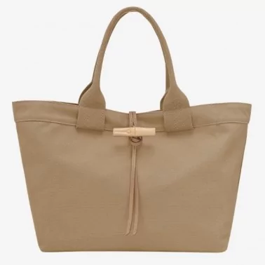 Longchamp - Sac cabas toile Le Roseau