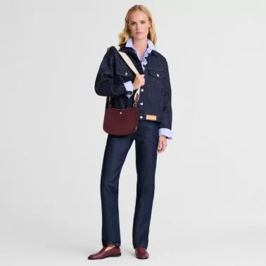 Longchamp - Sac bandoulière cuir de veau Epure