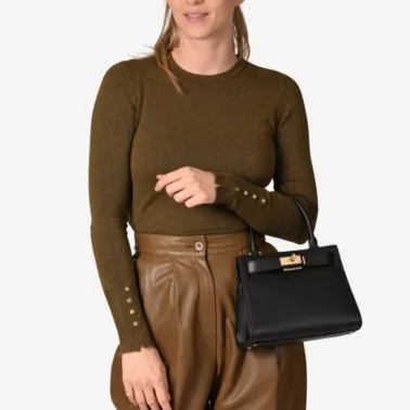 Mac Douglas - Sac porté main cuir grainé Temple Rhodes