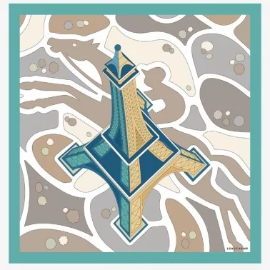 Longchamp - Carré de soie tour équestre