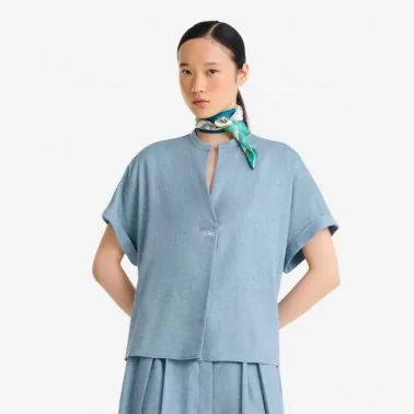 Longchamp - Carré de soie tour équestre