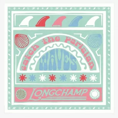 Longchamp - Carré de soie Parisian Wave