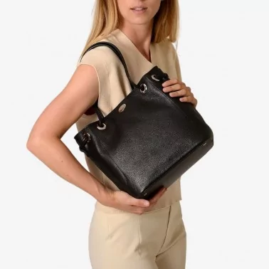 Mac Douglas - Sac seau cuir buffle Poppy Buni