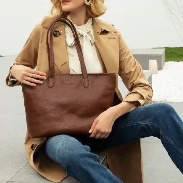 Grand sac cabas en cuir femme Edith – Arthur & Aston