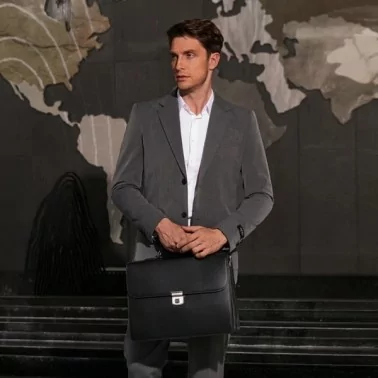 Arthur & Aston - Serviette Walter croûte de cuir