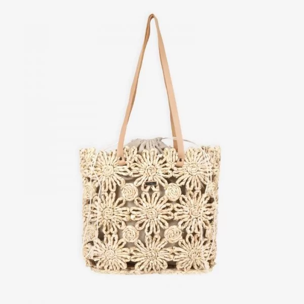 Les Tropéziennes - Panier porté épaule fleurs cosses de maïs