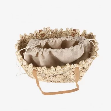 Les Tropéziennes - Panier porté épaule fleurs cosses de maïs