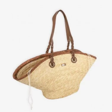 Les Tropéziennes - Panier paille bohème