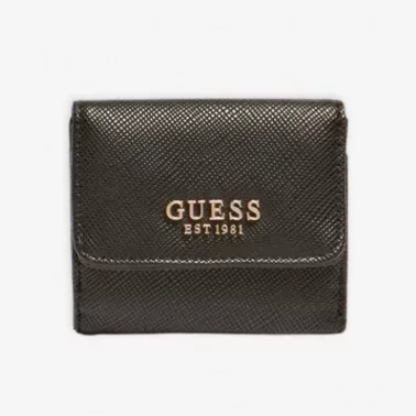 Guess - Porte-cartes Laurel Saffiano Noir