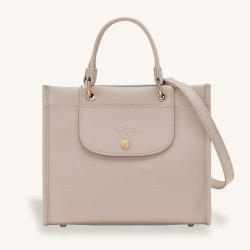 Sac à main format Cabas S de Longchamp - Noir & Argile