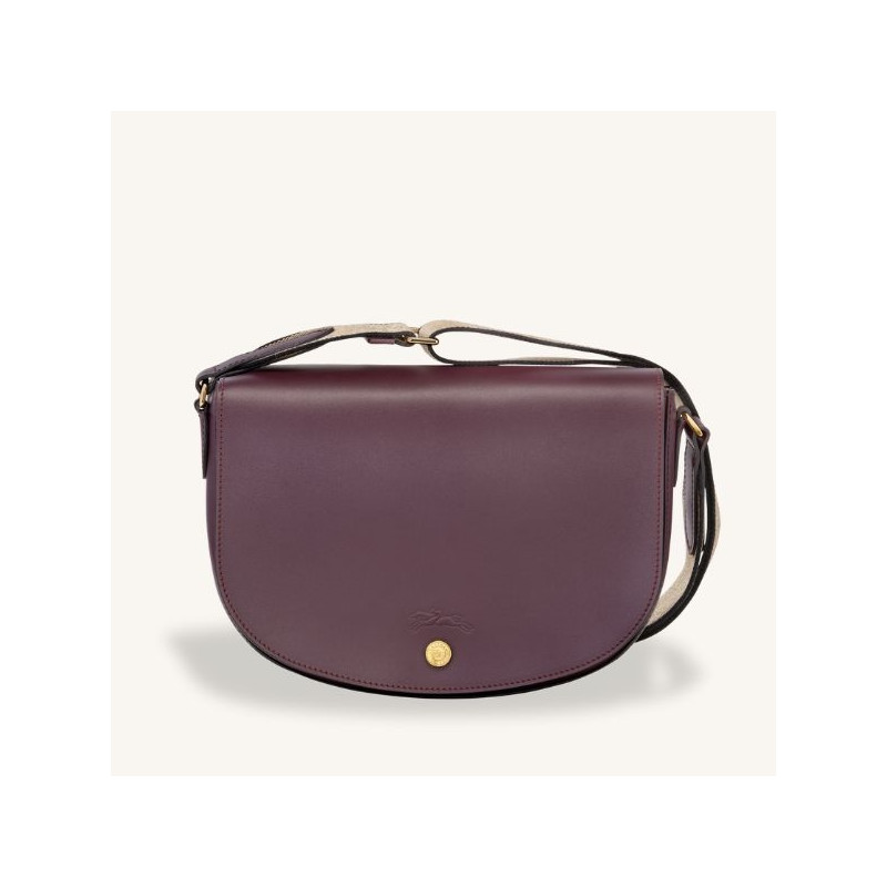 Sac porté travers M Épure Longchamp coloris Aubergine ou Kaki sur Gandy.fr
