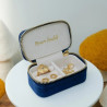 Maison Scarlett - Mini coffret à bijoux de voyage Marie velours bleu