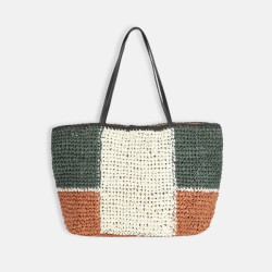 Auren - Panier paille synthétique tricolore
