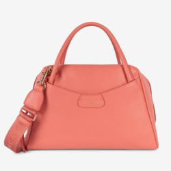 Lancaster - Sac bowling cuir Dune rose blush