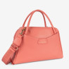 Lancaster - Sac bowling cuir Dune rose blush