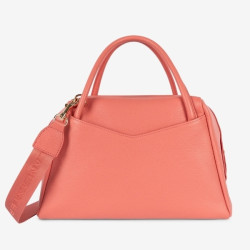 Lancaster - Sac bowling cuir Dune rose blush