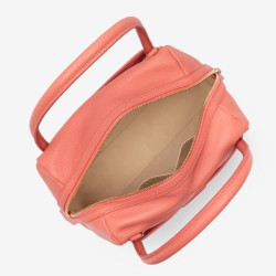 Lancaster - Sac bowling cuir Dune rose blush