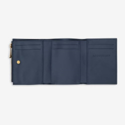 Longchamp - Petit portefeuille lisse en cuir compact Epure