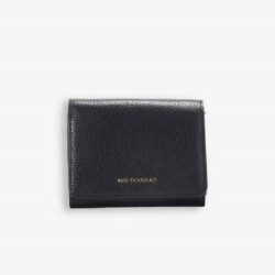 Mac Douglas - Porte-monnaie cuir rabat Cappuccino Alba noir