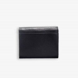 Mac Douglas - Porte-monnaie cuir rabat Cappuccino Alba noir