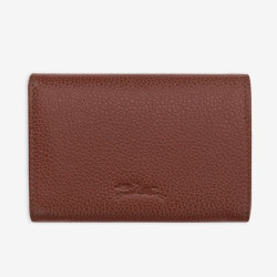 Longchamp - Portefeuille compact le Foulonné Café