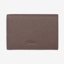 Longchamp - Portefeuille compact le Foulonné Taupe