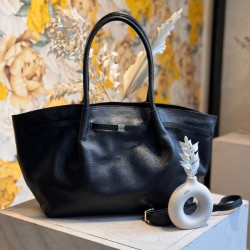 Auren - Grand sac shopping cuir Noir