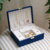 Maison Scarlett - Coffret à bijoux Louise velours côtelé marine