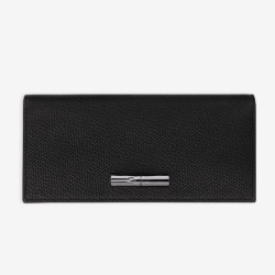 Longchamp - Portefeuille long grainé Le Roseau