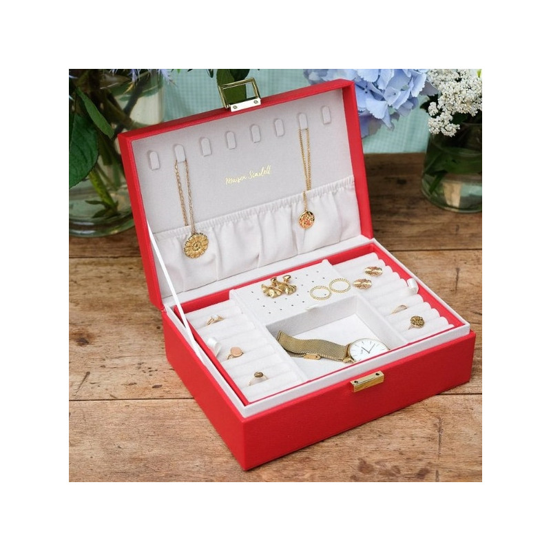 Maison Scarlett - Coffret à bijoux Louise rouge