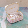 Maison Scarlett - Mini coffret à bijoux de voyage Marie pied de poule rose