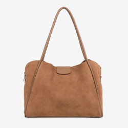 Lancaster - Grand sac cabas épaule daim Suède Ida