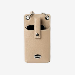 Mac Douglas - Petit sac porte-téléphone cuir sable