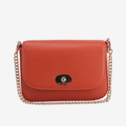 Mac Douglas - Petit sac rabat cuir Cancun Alba S Orange intense