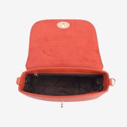 Mac Douglas - Petit sac rabat cuir Cancun Alba S Orange intense