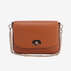 Mac Douglas - Petit sac rabat cuir Cancun Alba S Châtain